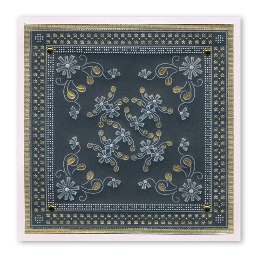 Tina's Floral Parchlets Collection A6 Square Groovi Plate Collection