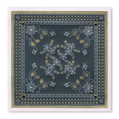 Tina's Floral Parchlets Collection A6 Square Groovi Plate Collection