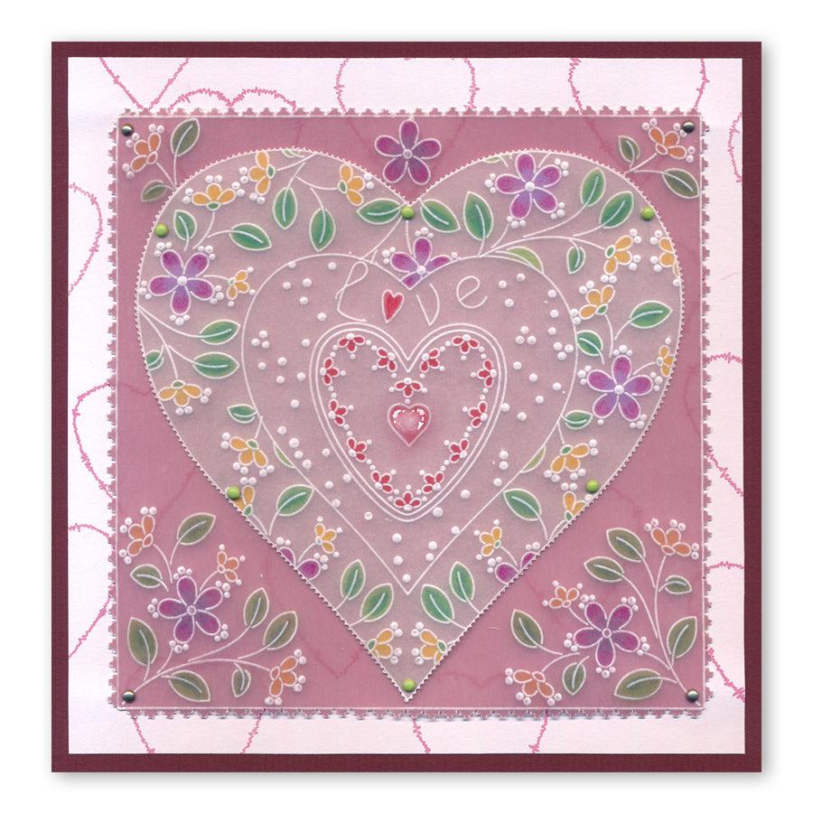 Tina's Floral Parchlets Collection A6 Square Groovi Plate Collection