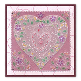 Tina's Heart Flowers Parchlet A6 Square Groovi Baby Plate
