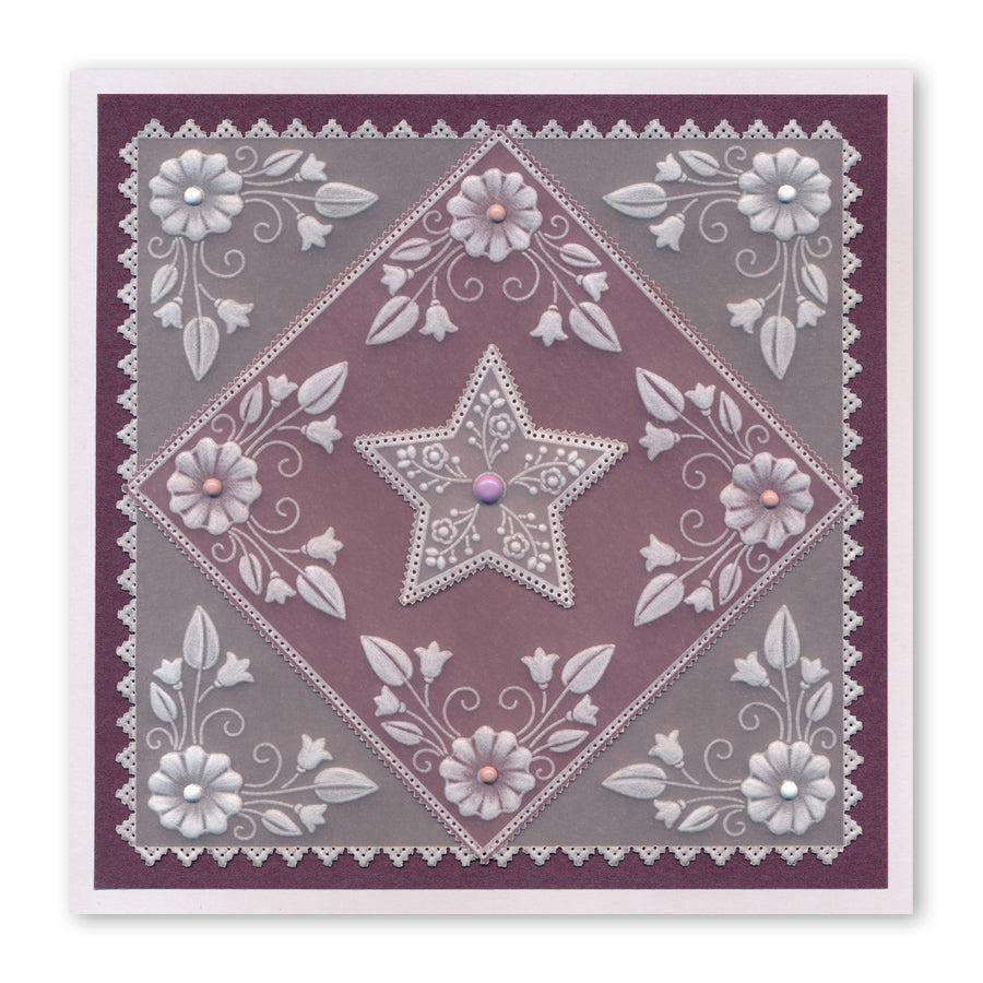 Tina's Floral Parchlets Collection A6 Square Groovi Plate Collection