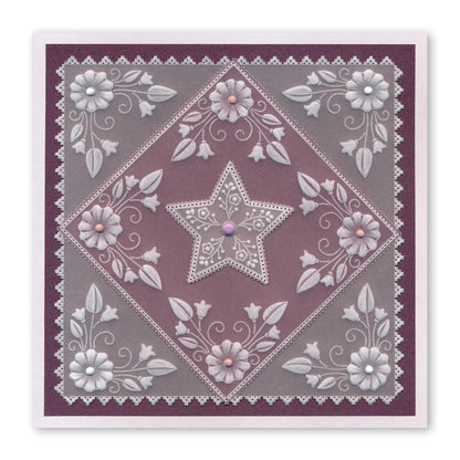 Tina's Floral Parchlets Collection A6 Square Groovi Plate Collection