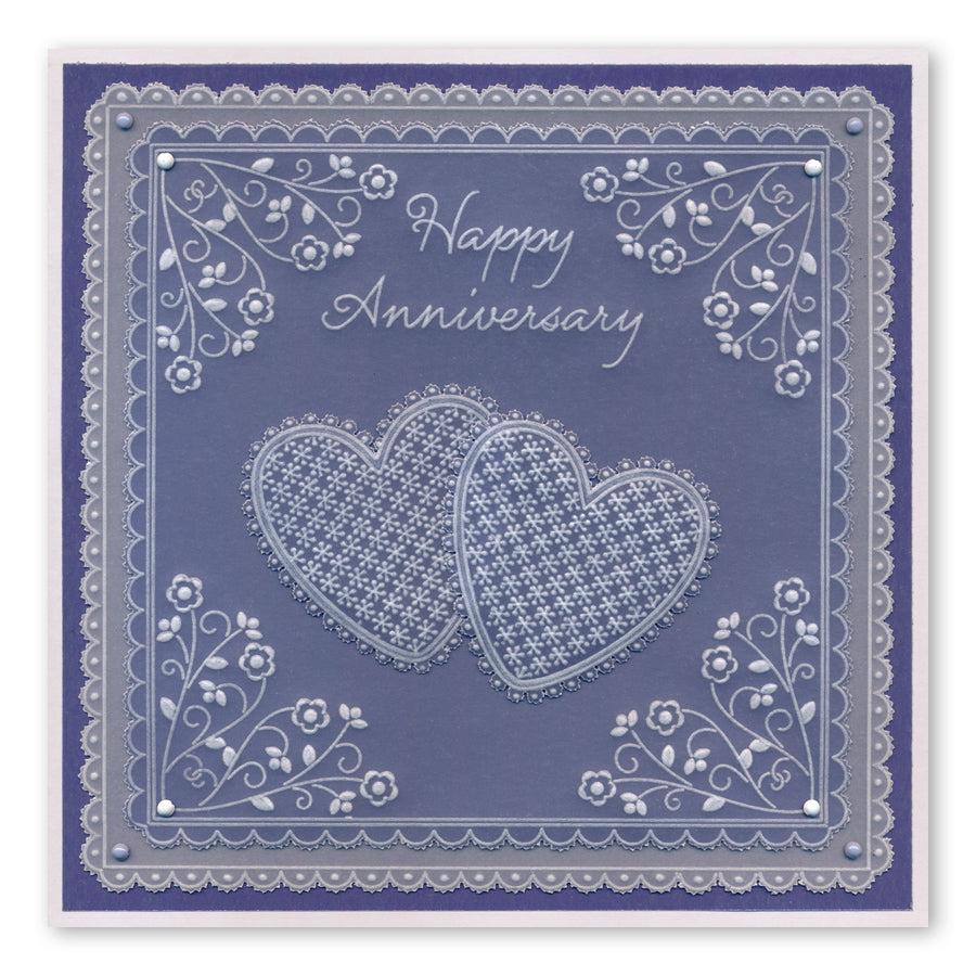 Tina's Star, Heart & Hexagon Parchlets Trio A6 Square Groovi Baby Plate Set