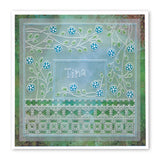 Tina's Rectangle Flowers Parchlet A6 Square Groovi Baby Plate