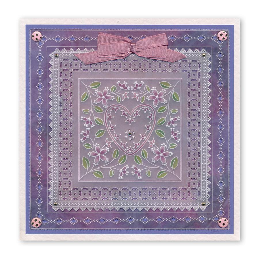 Tina's Floral Parchlets Collection A6 Square Groovi Plate Collection