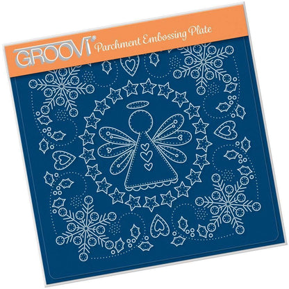 Tina's Embroidery Angel A5 Square Groovi Plate