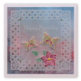 Tina's 3D Flowers & Butterflies A4 Square Groovi Plate