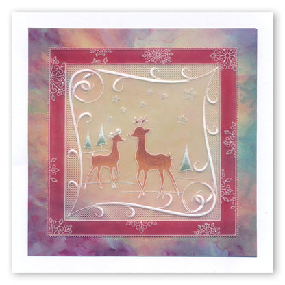 Tina's Christmas Corners 4 A4 Square Groovi Plate