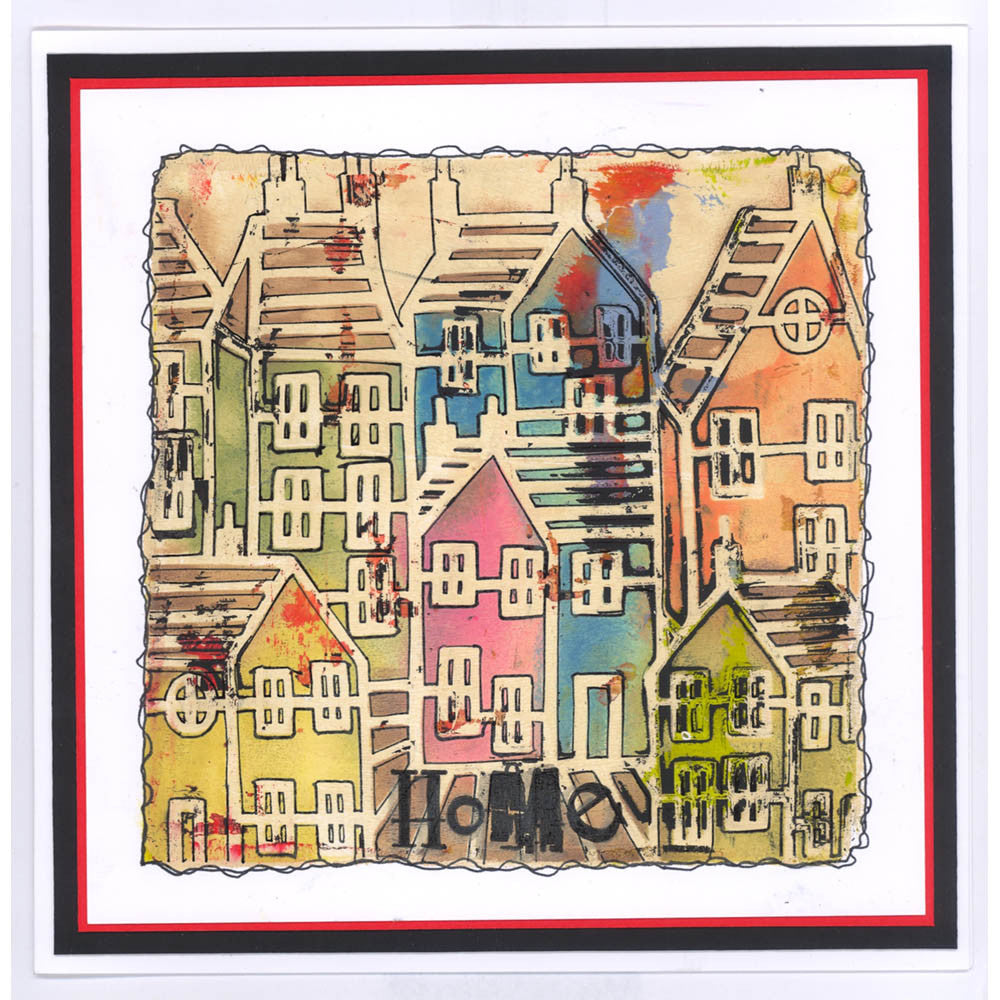 Town 7" x 7" Stencil