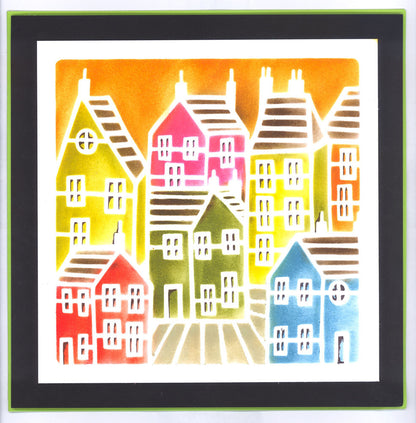 Town 7" x 7" Stencil