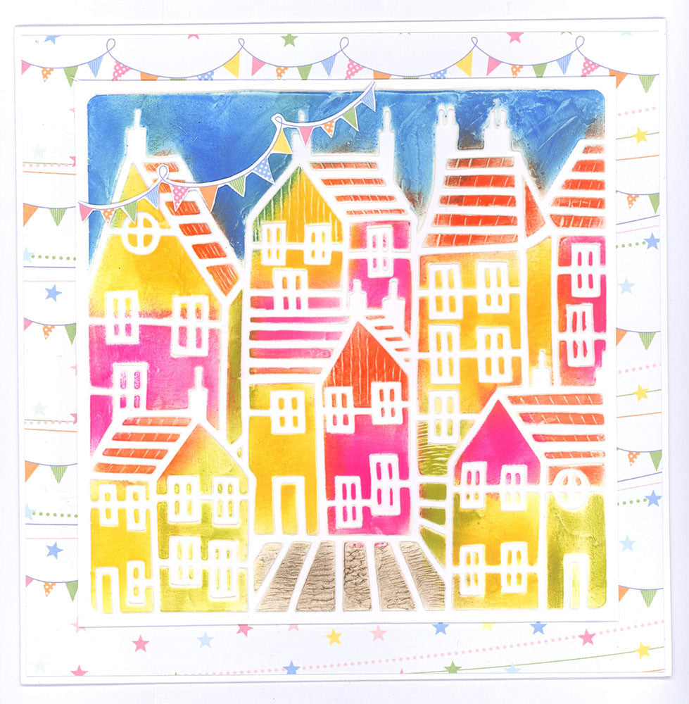 Town 7" x 7" Stencil