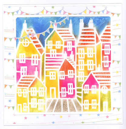 Town 7" x 7" Stencil