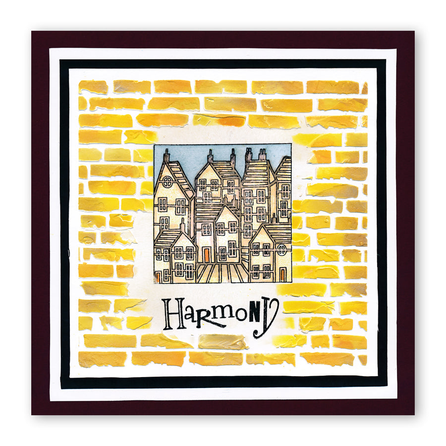 Town - Three Way Overlay A4 Slim Stamp & Mask Set