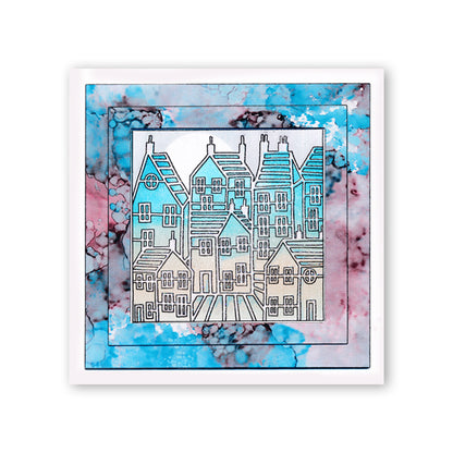 Town - Three Way Overlay A4 Slim Stamp & Mask Set