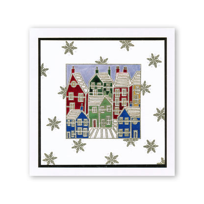 Town - Three Way Overlay A4 Slim Stamp & Mask Set