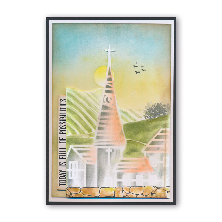 Towns & Hills A5 Stencil & Folder Collection