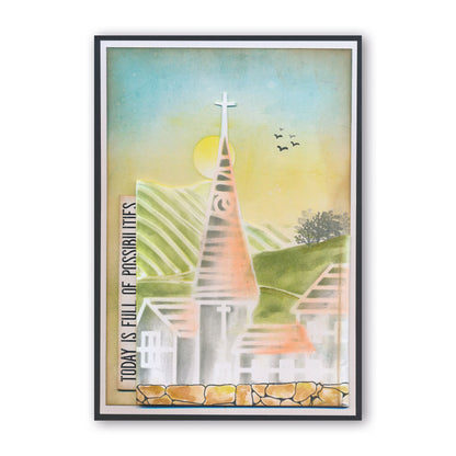 Towns & Hills A5 Stencil & Folder Collection