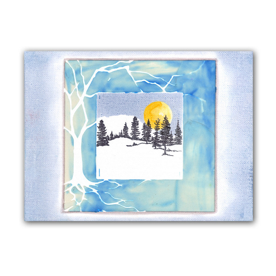 Tree Box Frame 7" x 7" Stencil