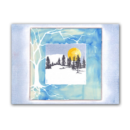 Tree Box Frame 7" x 7" Stencil