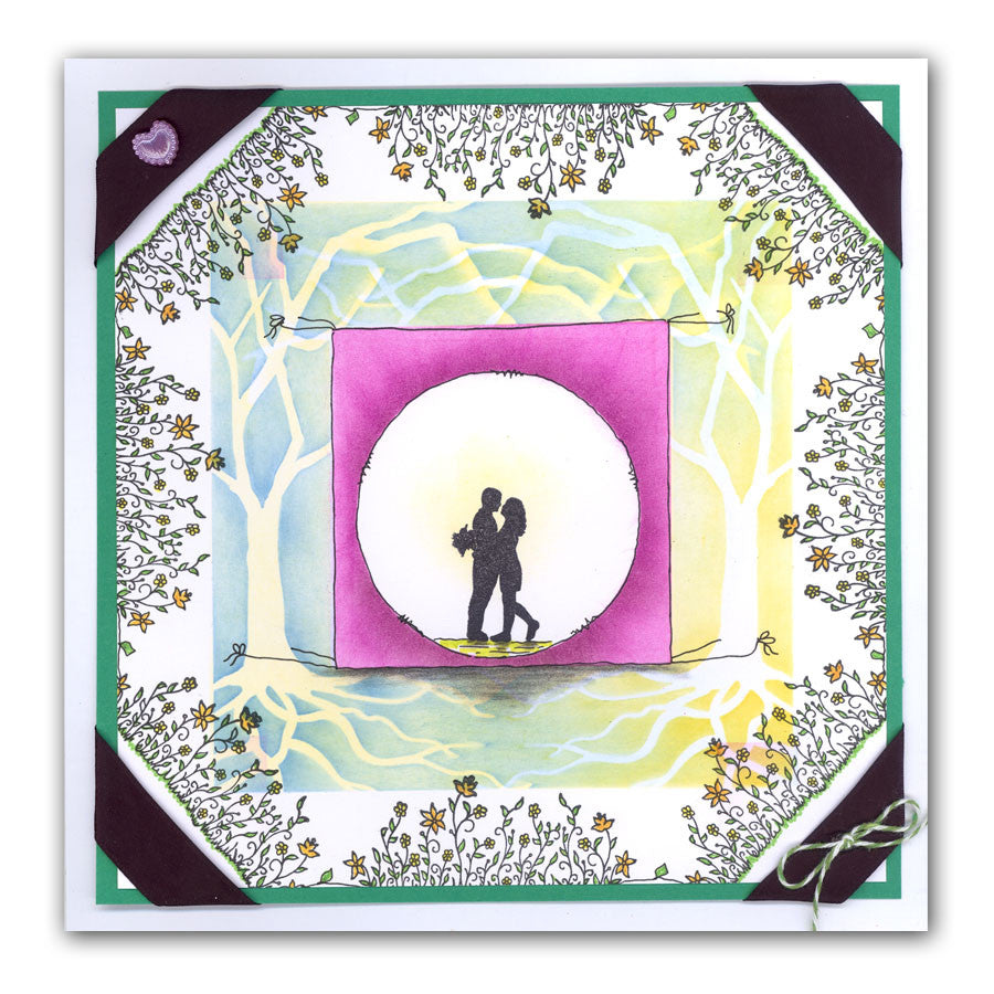 Tree Box Frame 7" x 7" Stencil