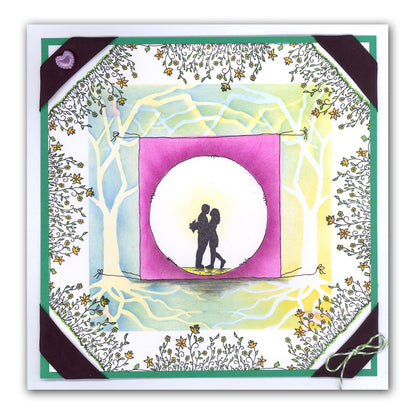 Tree Box Frame 7" x 7" Stencil