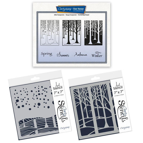 Treescape - Three Way Overlay A5 Stamp & Stencil Collection