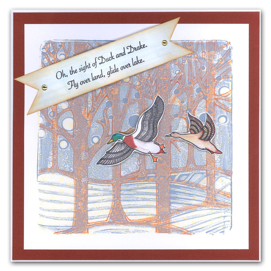 Treescape & Snowy Treescape 7" x 7" Stencil Collection