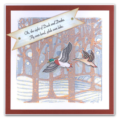 Treescape & Snowy Treescape 7" x 7" Stencil Collection