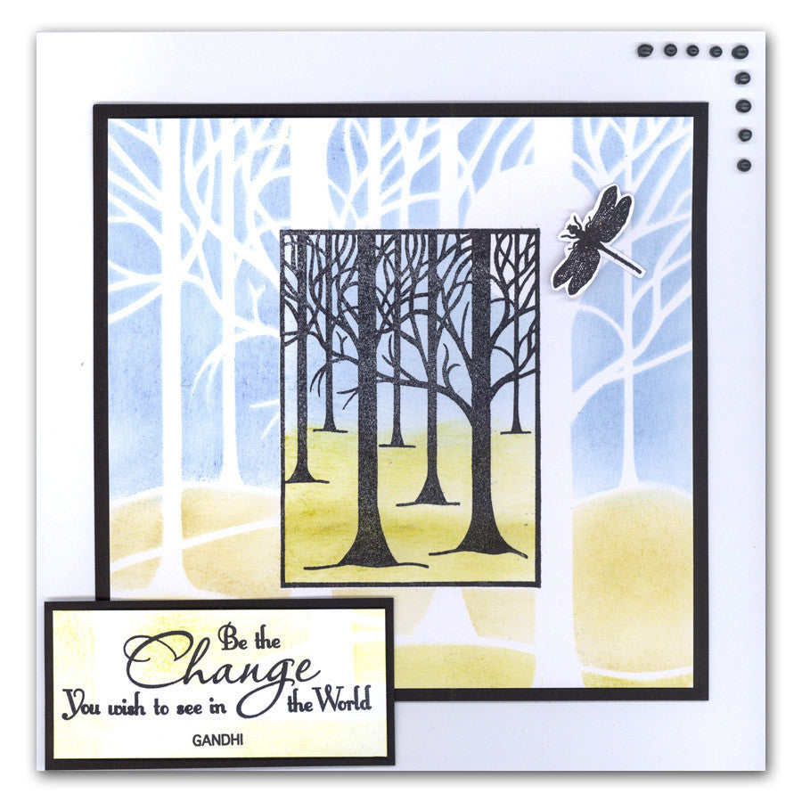 Treescape 7" x 7" Stencil