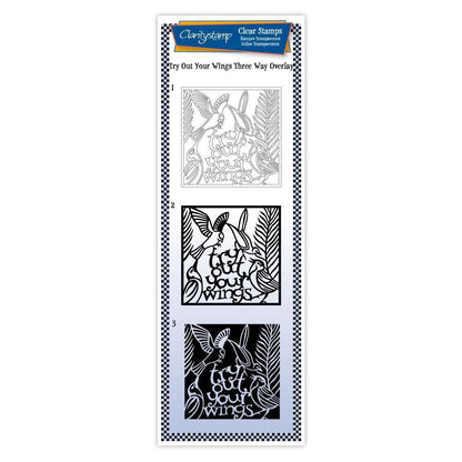 CLEARANCE Try Out Your Wings - Three Way Overlay A4 Slim Stamp Set