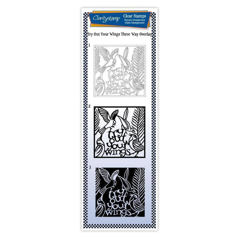 Try Out Your Wings - Three Way Overlay A4 Stamp Set