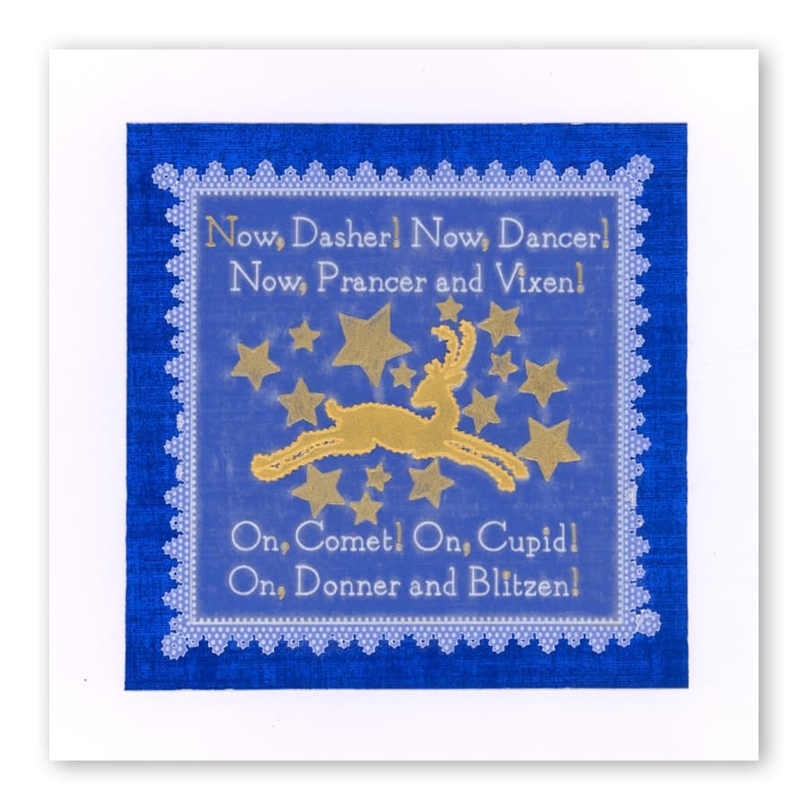 Twas the Night 7 - Now Dasher! A6 Square Groovi Baby Plate