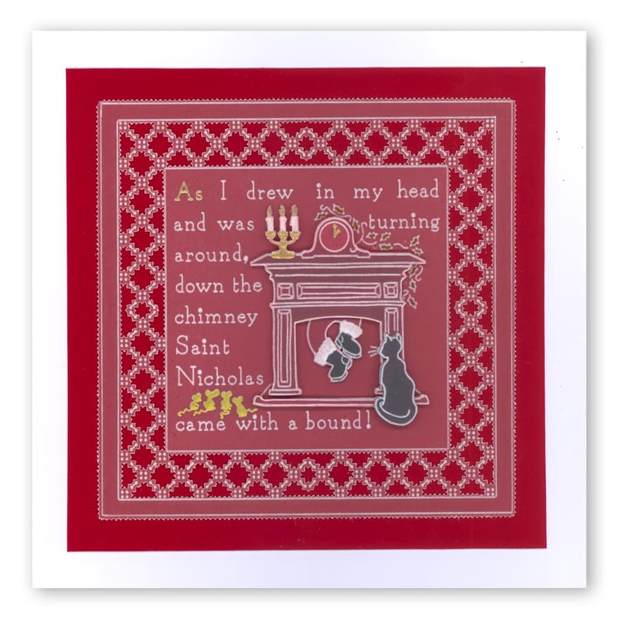 Twas the Night 10 - Fireplace A6 Square Groovi Baby Plate