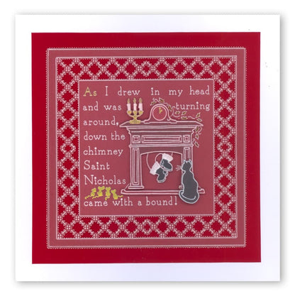 Twas the Night 10 - Fireplace A6 Square Groovi Baby Plate