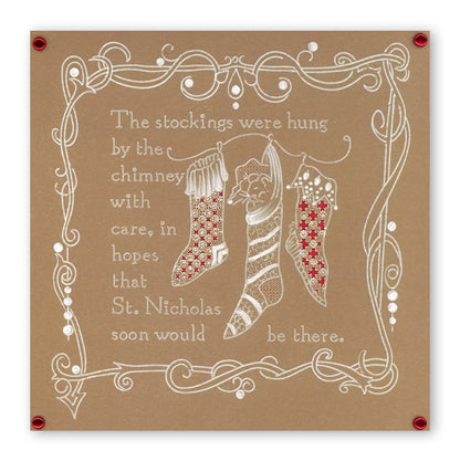 Twas the Night 2 - Stockings A6 Square Groovi Baby Plate