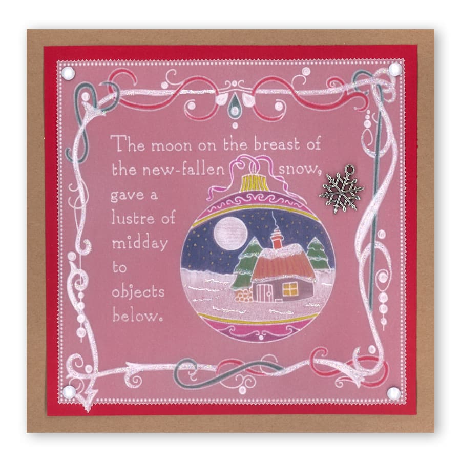 Twas the Night 4 - Bauble A6 Square Groovi Baby Plate