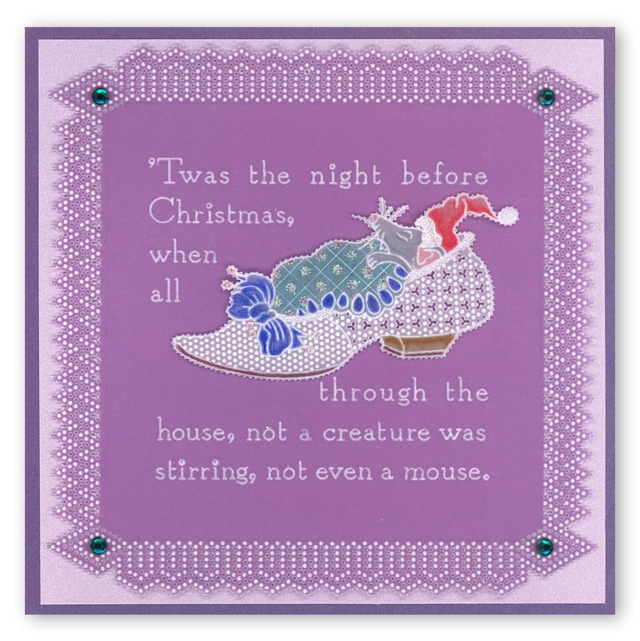 Twas the Night 1 - Shoe A6 Square Groovi Baby Plate