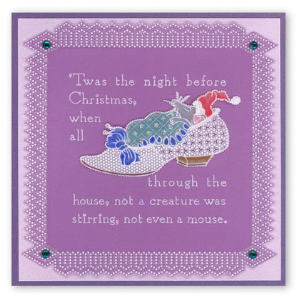 Twas the Night 1 - Shoe A6 Square Groovi Baby Plate