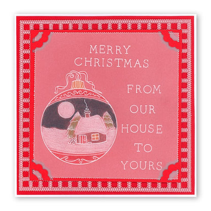 Twas the Night 4 - Bauble A6 Square Groovi Baby Plate