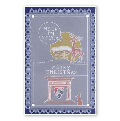 Twas the Night 10 - Fireplace A6 Square Groovi Baby Plate