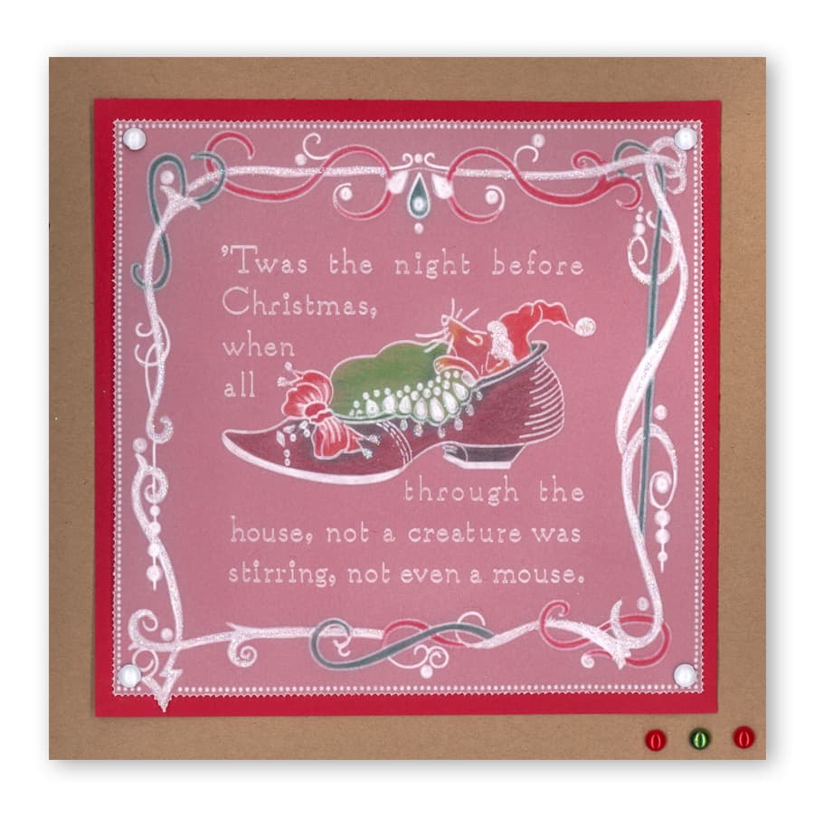 Twas the Night 1 - Shoe A6 Square Groovi Baby Plate