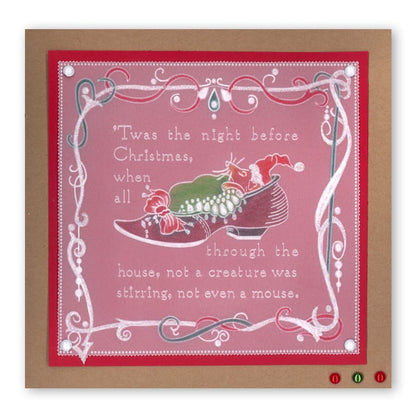 Twas the Night 1 - Shoe A6 Square Groovi Baby Plate