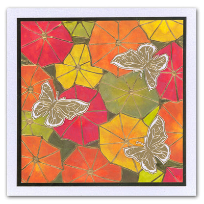 Umbrellas 7" x 7" Stencil