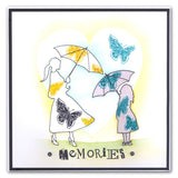 Umbrella Girls 7" x 7" Stencil