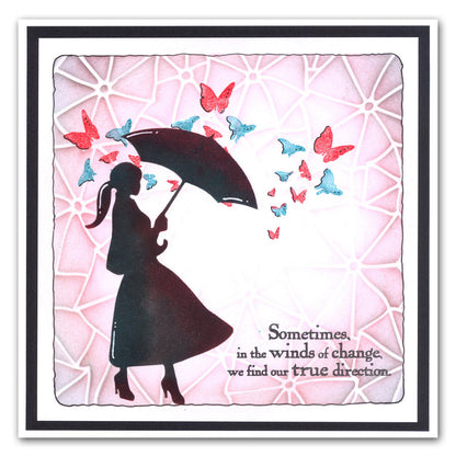 Umbrellas 7" x 7" Stencil Collection