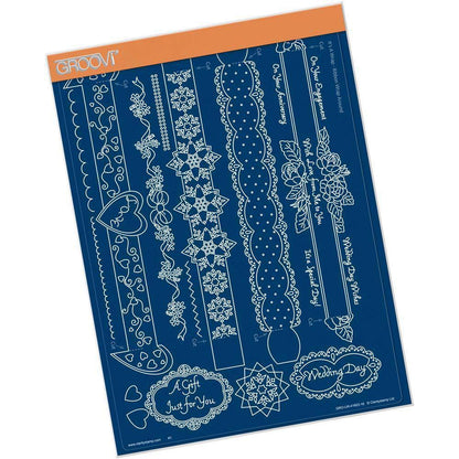 Linda's It's a Wrap! Part 2 - Ribbon Wraparound A4 Groovi Plate