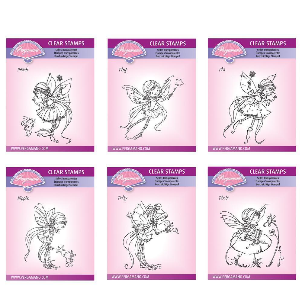 Whimsy Poppets A6 Square Stamp Collection - Artwork by Marina Fedotova