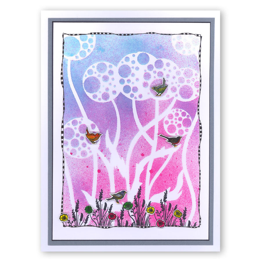 Wild Grasses Stencil Set A5