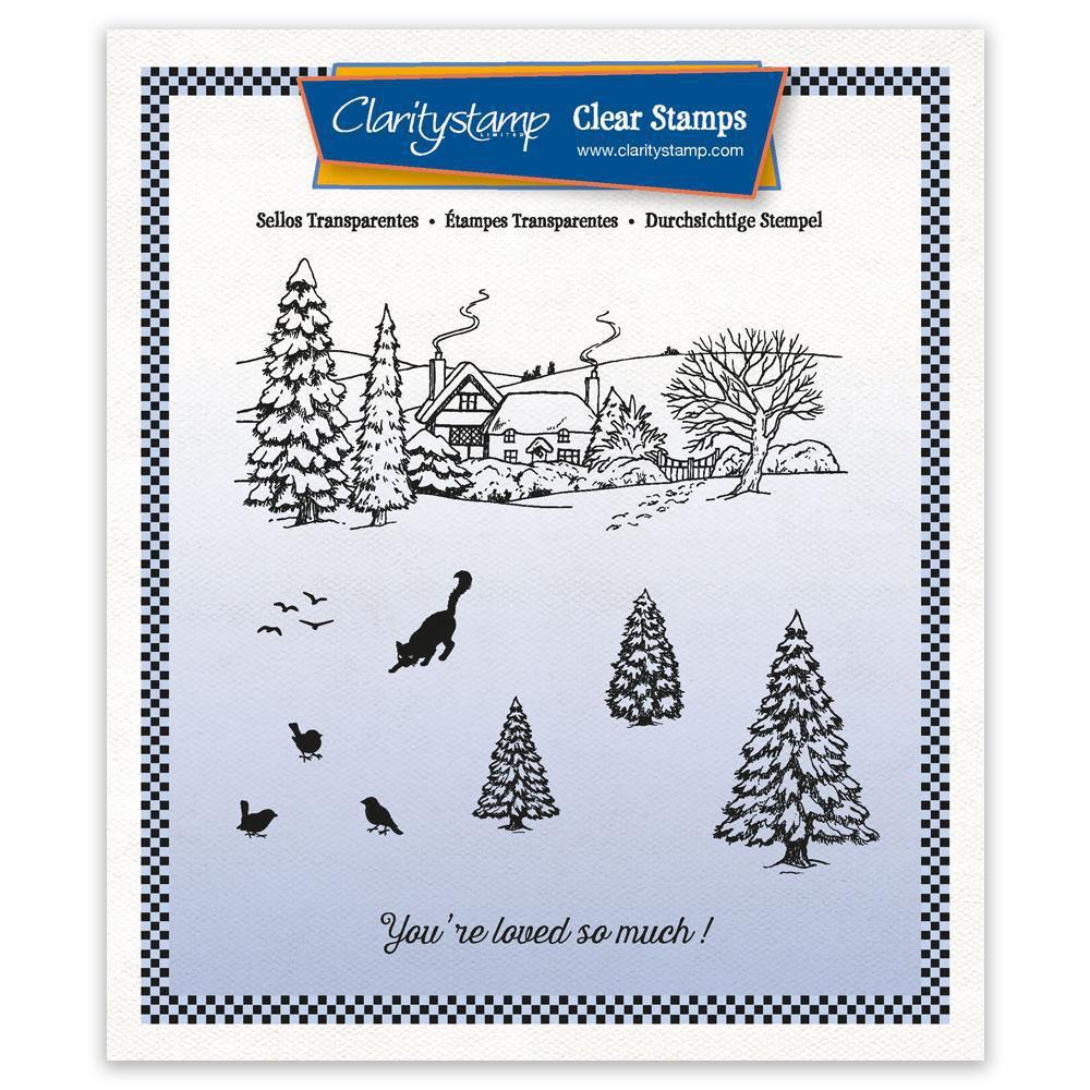 Jayne's Winter Scene - Cat A5 Square Stamp Set