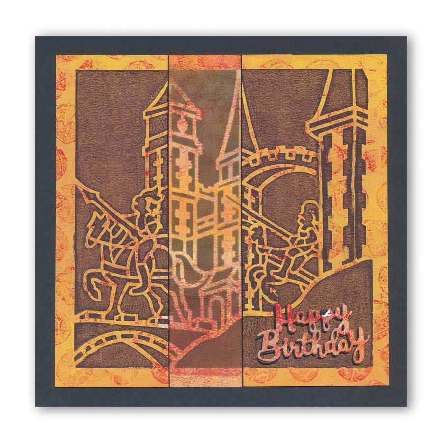 The Charge of Lancelot 7" x 7" Stencil